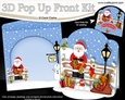 3D Christmas Pop Up Front Santas Presents Card Kit