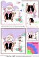 Christmas Santa goes Sledging with Teddy Shell Edged Stacker