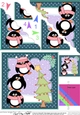 Christmas Pip Penguin is Dressing the Tree Corner Topper