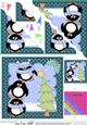 Christmas Pip Penguin is Dressing the Tree Corner Topper