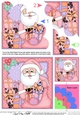 Christmas Santa has a sack full of presents Shell Edged Corner Side Stacker