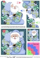Christmas Santa has a sack full of presents Shell Edged Corner Side Stacker