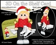 3D On the Shelf Card Kit - Christmas Jumper Girl goes Skating