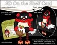 3D On the Shelf Card Kit - Christmas Penguin Pip has a Christmas Pudding