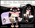 3D On the Shelf Card Kit - Christmas Penguin Pip has a Christmas Pudding