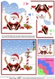 Christmas OOps Santa goes Skiing Shell Edged Stacker