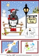 8 x 8 Christmas at the North Pole Hamish Scottie Dog is Carol Singing with Snowball Sam Scalloped Corner Topper