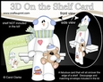 3D On the Shelf Card Kit - Christmas Snowman Rio has a Teddy Bear