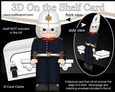 3D On the Shelf Card Kit - Royal Marine Brigida is ready for a tour action