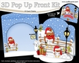 3D Christmas Pop Up Front Card Kit Bobbin Robin goes Carol Singing