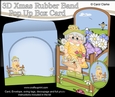 3D Gardening Old Lady Agnes Rubber Band Pop Up Box Card
