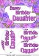 A5 Birthday DAUGHTER Time for Roses Oval Pyramage Topper