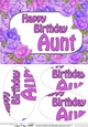 A5 Birthday AUNT Time for Roses Oval Pyramage Topper