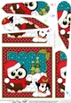 Christmas Little Hoot Owl and Pip Penguin have a Snowball Fight Fan Pyramage Topper