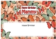 Large DL Birthday MAMMY Butterflies matching insert