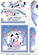 Xmas Oops Milly Moo Cow meets a Snowball Fan Pyramage Topper