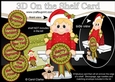 3D On the Shelf Card Kit - Cute Christmas Girl with Seasonal Greetings Rosettes