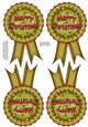 3D Christmas Rosette Decoupage Sheet
