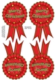 3D Christmas Rosette Decoupage Sheet