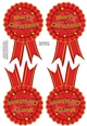 3D Christmas Rosette Decoupage Sheet
