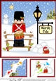 8 x 8 Christmas at the North Pole Little Tin Soldier has a drum Scalloped Corner Topper