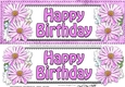 Large DL BIRTHDAY Daisies Floral 3D decoupage