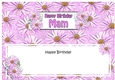 Large DL Birthday MAM Daisies Floral matching insert