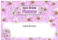 Large DL Birthday MOMMY Daisies Floral matching insert
