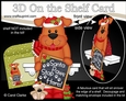 3D On the Shelf Card Kit - Christmas Rusty Dog has a message for Santa Paws