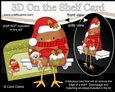 3D On the Shelf Card Kit - Christmas Bobbin Robin is Ready for Santa