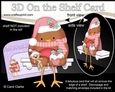 3D On the Shelf Card Kit - Christmas Bobbin Robin is Ready for Santa