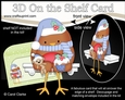 3D On the Shelf Card Kit - Christmas Bobbin Robin is Ready for Santa