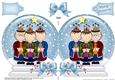 The Christmas Story We Three Kings Snow Globe Shaped Card
