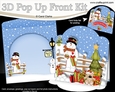 3D Christmas Pop Up Front Card Kit Snowman Rio has lots of Presents