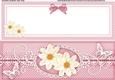 Large DL A Touch of Elegance Pretty Flowers, Lace & Butterflies Quick Card Front with insert
