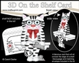 3D On the Shelf Card Kit - Sammy the Cute Little Short Sighted Cat has a Toy Mouse