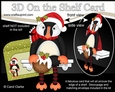 3D On the Shelf Card Kit - Little Christmas Puffin Pilchard has a Christmas Pudding