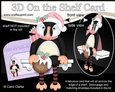 3D On the Shelf Card Kit - Little Christmas Puffin Minnow has a Christmas Pudding