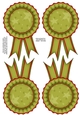 3D Blank Christmas Rosette Decoupage Sheet