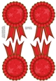 3D Blank Christmas Rosette Decoupage Sheet