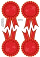 3D Blank Christmas Rosette Decoupage Sheet