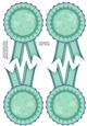 3D Blank Christmas Rosette Decoupage Sheet
