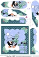 Christmas Pip Penguin delivers the Christmas Presents Fan Pyramage Topper