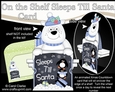 On the Shelf Sleeps Till Santa Card Kit - Christmas Ben Polar Bear