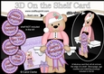 3D On the Shelf Card Kit - Christmas Austin Bear with Seasonal Greetings Rosettes