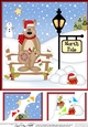 8 x 8 Christmas at the North Pole Little Kangaroo has a Candy Cane Scalloped Corner Topper 