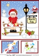 8 x 8 Christmas at the North Pole Mrs Claus has a letter for Santa Scalloped Corner Topper