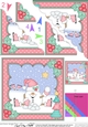 Christmas Snowball Sam has a snowball fight Scallop Corner Topper