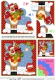 Christmas Rudolph has lots of Presents Shell Edged Corner Stacker