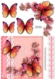 6x6 A Touch of Elegance Flowers and Butterflies quick card front with 3D decoupage